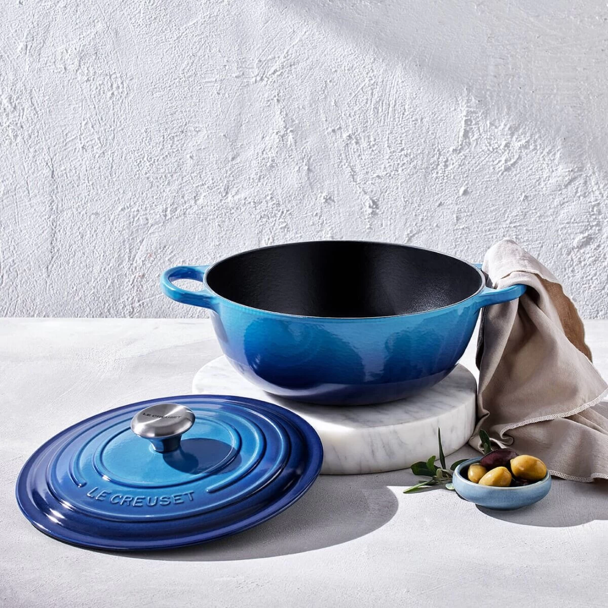 Le Creuset Wok-braadpan 4,1 Liter ø 26 Cm Gietijzer Azure - Afbeelding 4