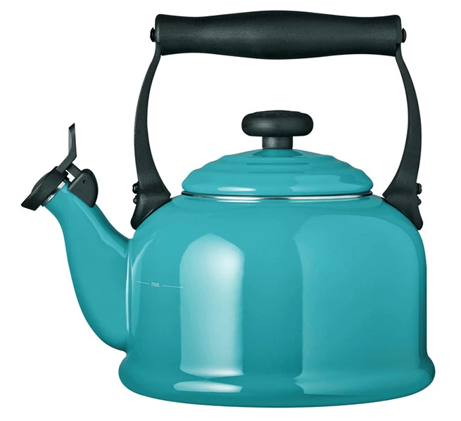 Le Creuset Tradition Fluitketel 2,1 Liter Staal Caribbean Blue