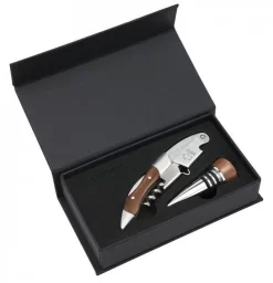 Le Creuset Screwpull WT-110 Kelnersmes Met GS-190 Wijnafsluiter Hout 2-delig