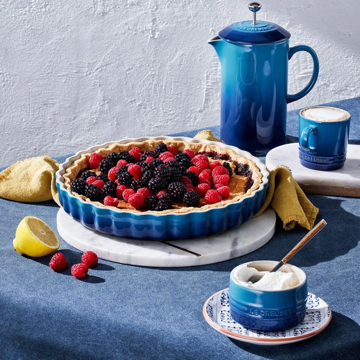 Le Creuset Taartvorm ø 28 Cm Aardewerk Azure - Afbeelding 3
