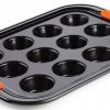 Le Creuset Pâtiliss Bakvorm Voor 12 Mini-muffins Staal Zwart