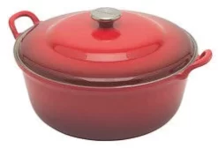 Le Creuset Faitout Braadpan Met Plaatstalen Deksel 7,8 Liter ø 32 Cm Gietijzer Rood