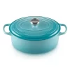 Le Creuset Signature Braadpan Ovaal 4,7 Liter ø 29 Cm Gietijzer Caribbean Blue