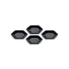 Le Creuset Hexagon Serveerschaaltje 9,5 Cm Aardewerk Zwart 4 Stuks