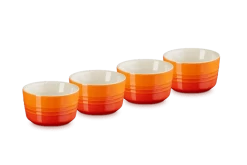 Le Creuset Schaaltje 100 Ml ø 7,8 Cm Aardewerk Vulcanique 4 Stuks