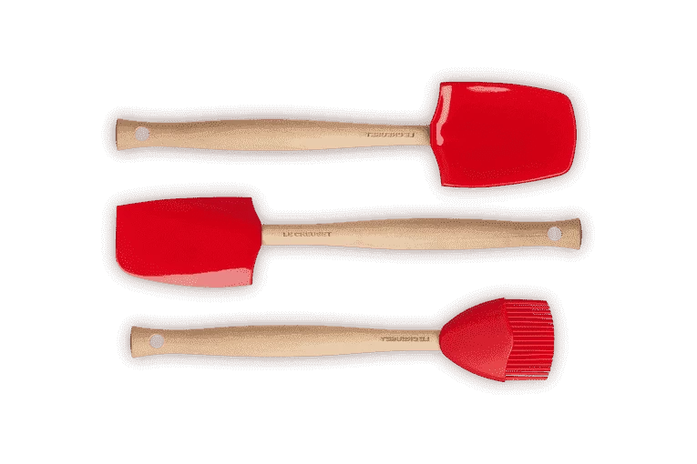 Le Creuset Spatelset Silicone Kersrood 3-delig - Afbeelding 4