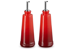 Le Creuset Olie- En Azijnset 300 Ml Aardewerk Kersrood 2-delig