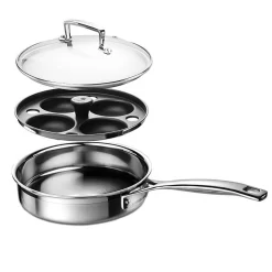 Le Creuset Magnetik Sauteerpan Met Pocheerinzet ΓΈ 20 Cm Rvs