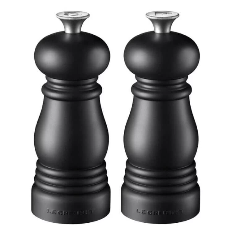 Le Creuset Peper- En Zoutmolen 11 Cm Kunststof Mat Zwart 2-delig