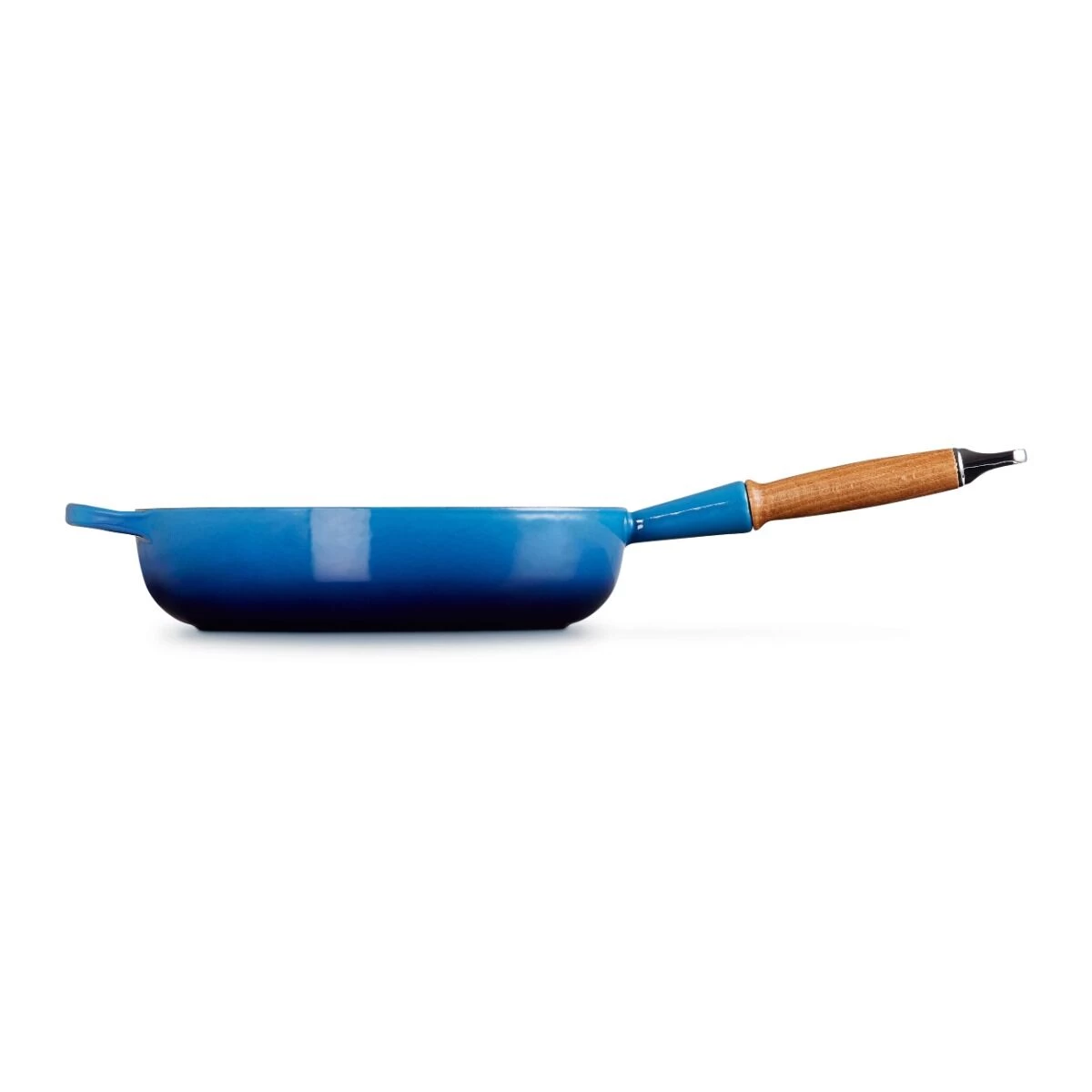 Le Creuset Koekenpan Rond Met Open Greep ø 28 Cm Gietijzer Azure - Afbeelding 2