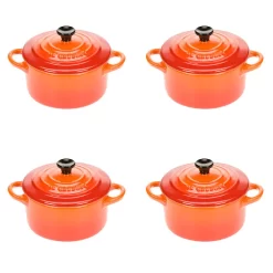 Le Creuset Minipan ø 10 Cm Aardewerk Vulcanique 4 Stuks