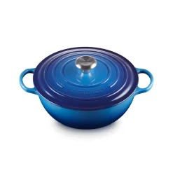 Le Creuset Wok-braadpan 4,1 Liter ΓΈ 26 Cm Gietijzer Azure